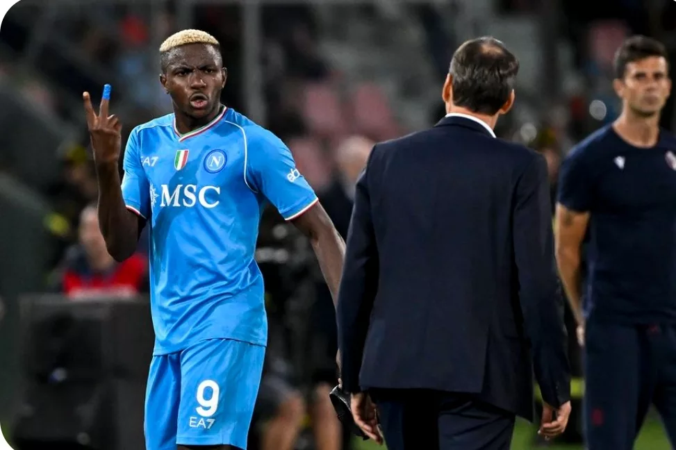 Osimhen fired Napoli to the 2023 UEFA Champions League Round of 16.