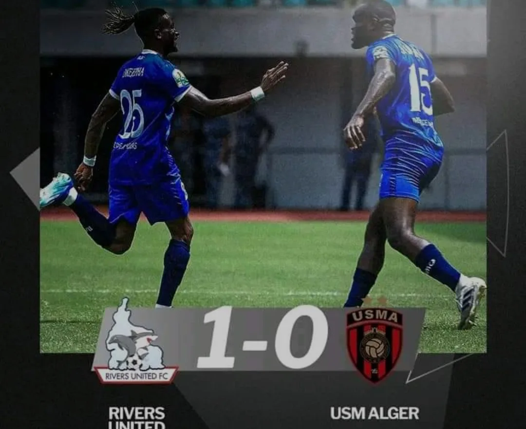 CAFCC: Rivers United Outclass USM Algier In Uyo, Now With Advantage